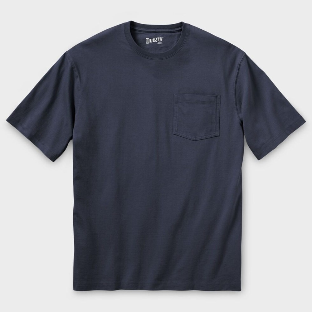Duluth‎ Trading Co Mens Relaxed Fit Longtail Crew Neck Pocket T Shirt MEDIUM
